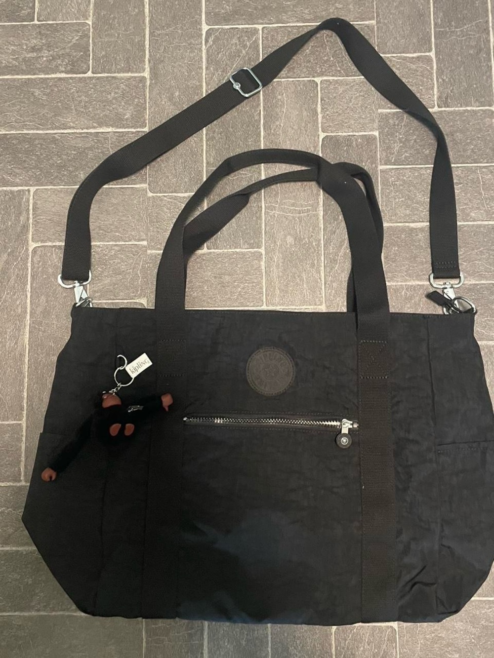 Kipling Jayla Large Laptop Tote Bag - Black Tonal